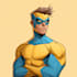 create superhero cartoon character