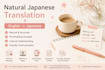 provide natural japanese translation and proofreading