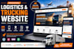 design logistics website, trucking website, freight dispatch and cargo website