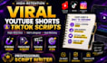 write engaging youtube shorts, tiktok and reels scripts