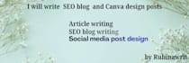 write content,blog , canva social media post