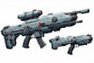 illustrate a scifi unique weapons illustration