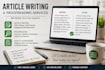 write and proofread articles and blog content