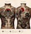 create a custom tattoo design for chest tattoo, back tattoo