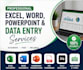 do excel data entry, microsoft word, powerpoint and tally work