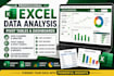 do data analysis and pivot tables and dashboards