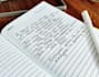 handwrite notes and letter