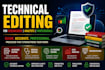 proofread and edit cybersecurity research tasks and technical reports