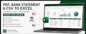 convert PDF, bank statements, and CSV files into excel