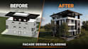 do exterior design and facade 3d rendering