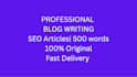 write SEO blog posts , articles and website content