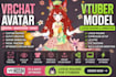 vtuber model live2d rigging, outfit creation, avatar animation, facial tracking
