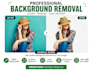 do fashion background removal to transparent png