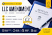 do llc name change, llc ownership change, llc address change, llc amendment