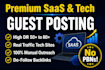 publish high da tech guest posts and saas blogger outreach