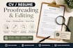 edit proofread and improve your CV, resume and cover letter