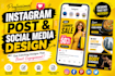 desing eye catching intagram posts and social media graphics