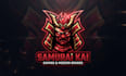 design a bold samurai logo for gaming and modern brand