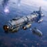 create futuristic sci fi spaceships and spacecraft art
