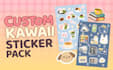 create kawaii sticker pack illustrations
