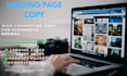 write high converting landing page copy for ecommerce