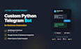 develop custom python telegram bot for business