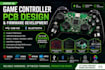 design custom game controller pcb, usb hid, bluetooth, esp32 firmware