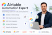 build airtable database, airtable automation and softr crm