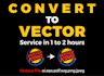 do manual vector tracing, redraw logo, convert image to vector