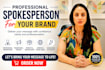 record an HD spokesperson video with a natural presentation