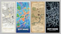 create custom map art city map poster custom city illustration