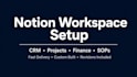 build a complete notion workspace with CRM, projects and finance tracker