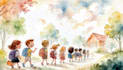 create hand painted watercolor illustrations