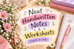 write neat handwritten notes and worksheets in english urdu