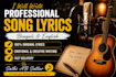 write professional bengali song lyrics and creative writing