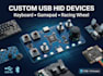 design custom usb hid devices keyboard gamepad racing wheel flight controllerpcb