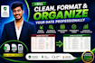 clean, format, organize and prepare your CSV data