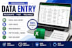 do accurate data entry, excel, copy paste and web research