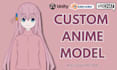 model game ready stylized 3d anime character
