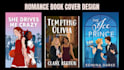 create a stunning romance book cover with custom character illustration