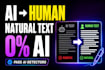 humanize ai content to natural human writing