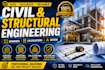 do civil structural design drawings and etabs analysis