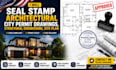 seal stamp architectural city permit drawings, structural engineering, site plan