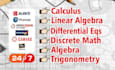 teach math, discrete math, calculus and algebra