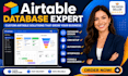 build airtable database, airtable automation, CRM and softr web app