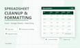 organize and format your excel or google sheets spreadsheet