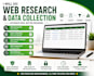 do accurate web research and data collection