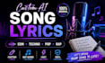 create custom suno al song lyrics and prompts