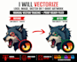 manually vectorize, redraw, trace your logo, image or artwork to clean vector
