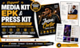 create influencer media kit, press kit and one sheet design